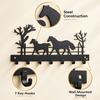 Running Horses steel wall key holder feature details