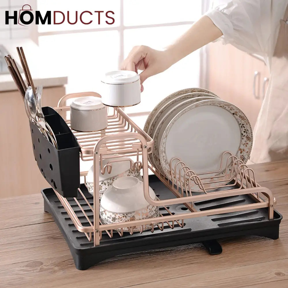 Rust Proof Luxury Dish Drying Rack (Premium Quality)