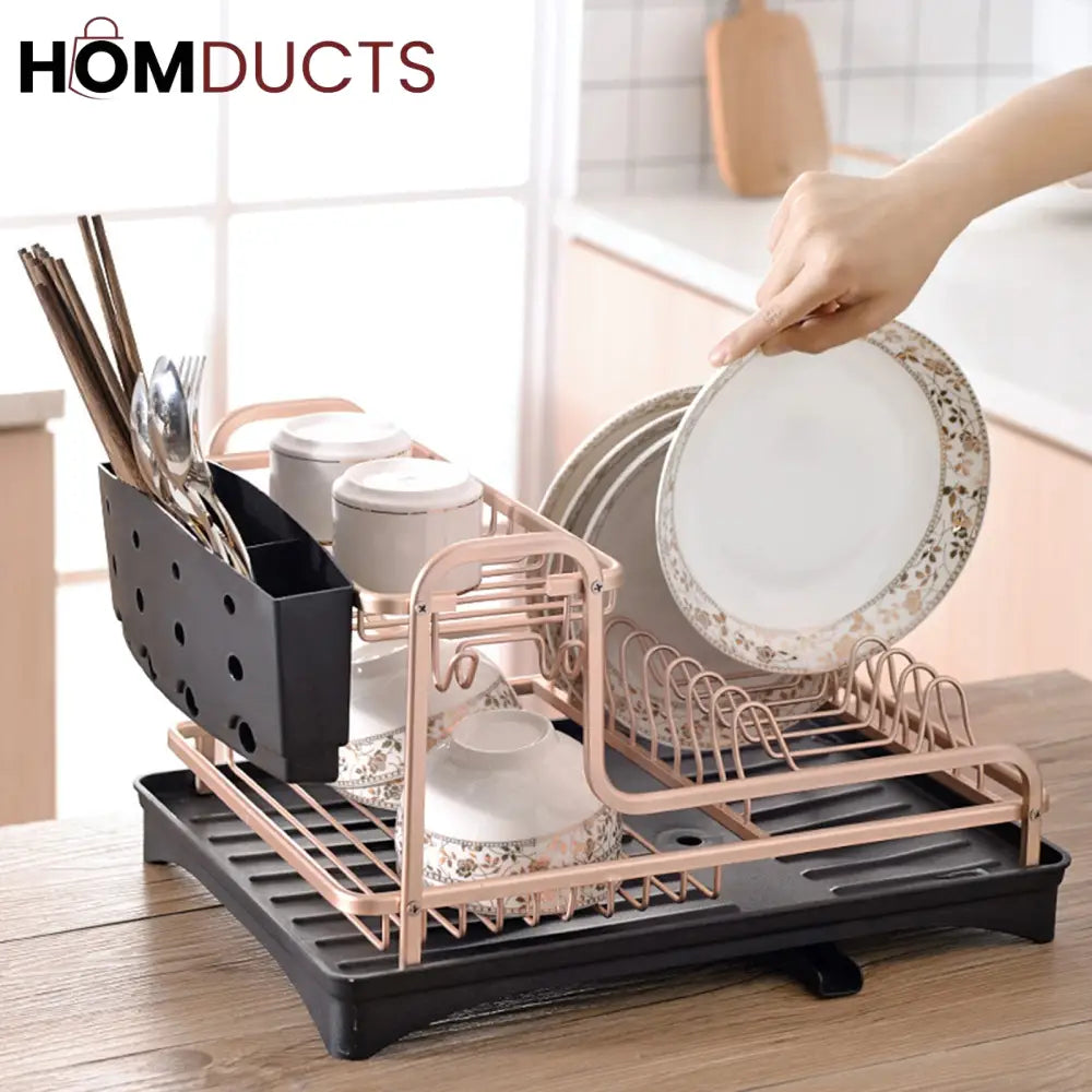 Rust Proof Luxury Dish Drying Rack (Premium Quality)