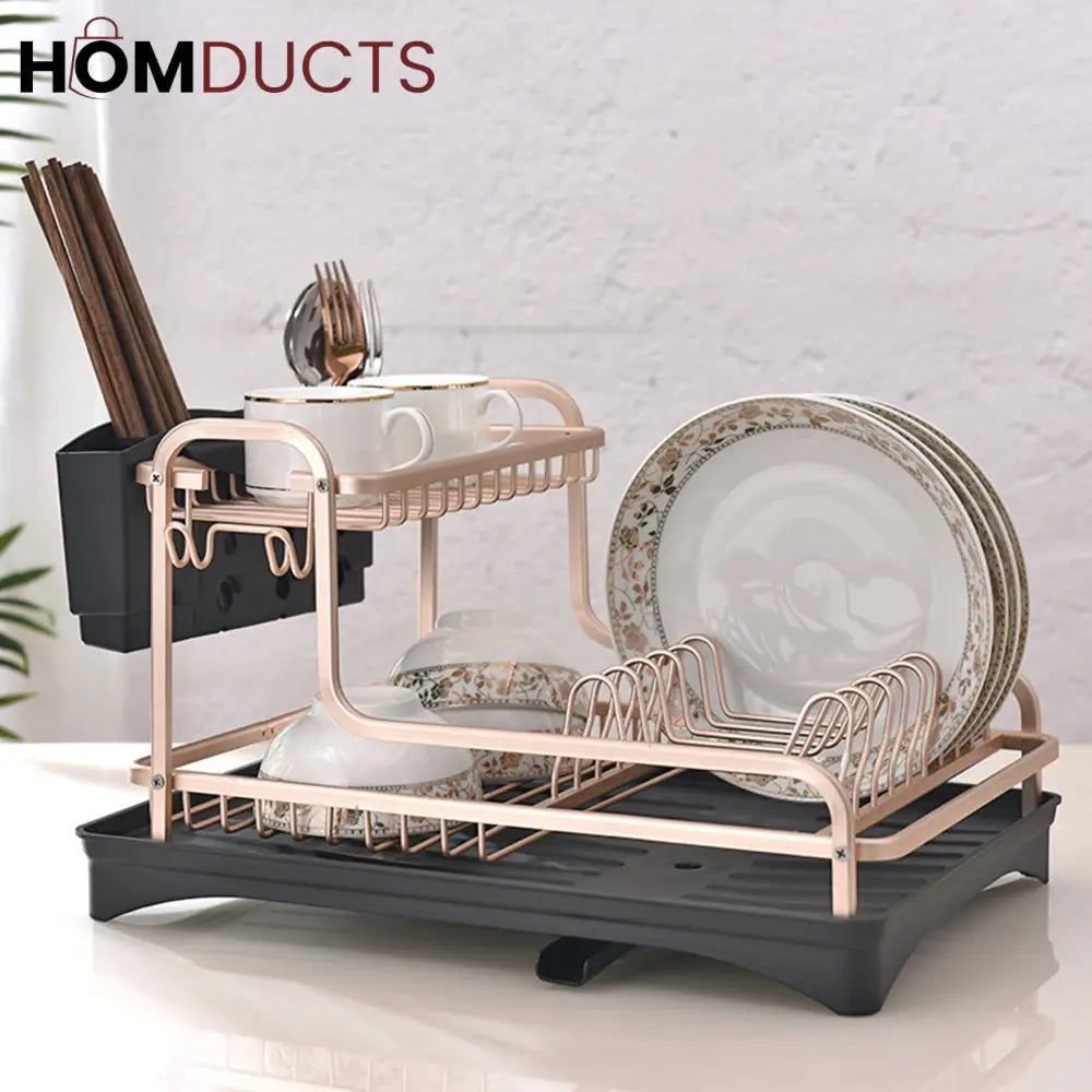 Rust Proof Luxury Dish Drying Rack (Premium Quality)