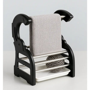 Rust-Proof Stainless Steel Sponge Holder for Kitchen Sink - Durable & Hygienic Storage