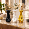 Sculpted Petal Tall Resin Decorative Vase
