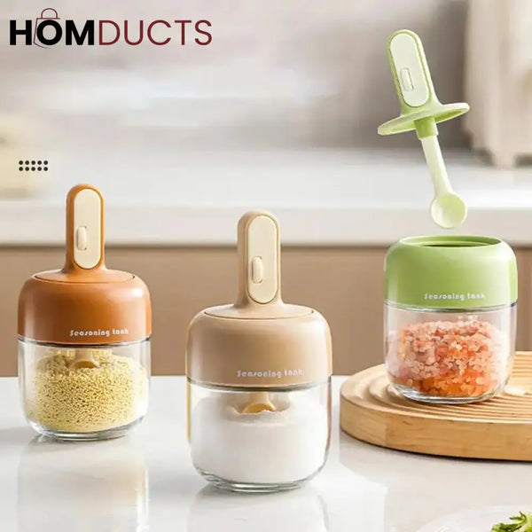 Sealed Seasoning Jar With Spoon