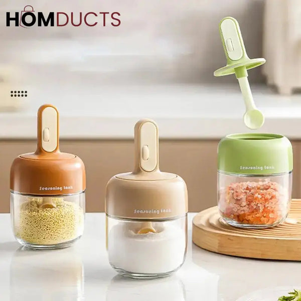 Sealed Seasoning Jar With Spoon