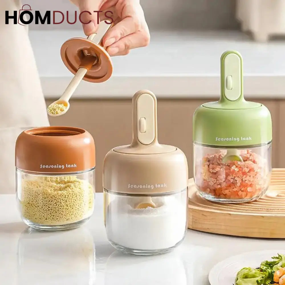 Sealed Seasoning Jar With Spoon