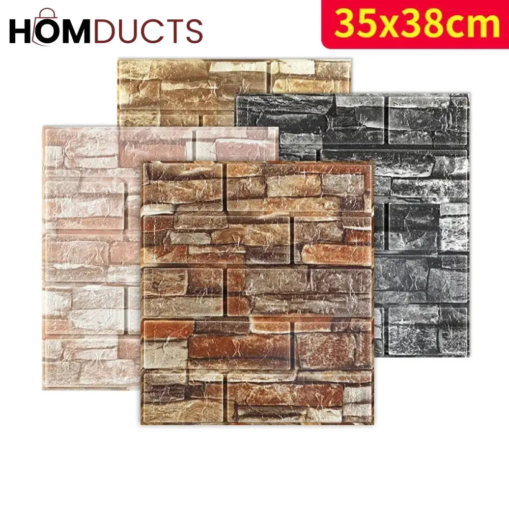 Image showcasing Self Adhesive Brick Wall Sheet - Homducts