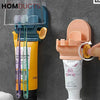 Self Adhesive Toothpaste Squeezer + Toothbrush Holder