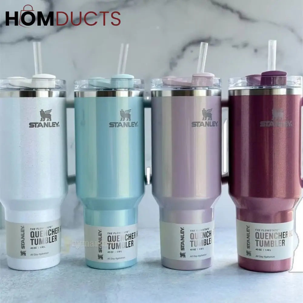 Shimmering Stanley Tumbler - Quencher H2.0 Insulated Cup With Straw