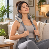 Wearable shoulder and neck massager with adjustable straps