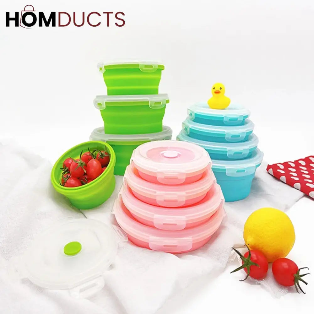 Silicone Collapsible Bowl Set (4Pcs)