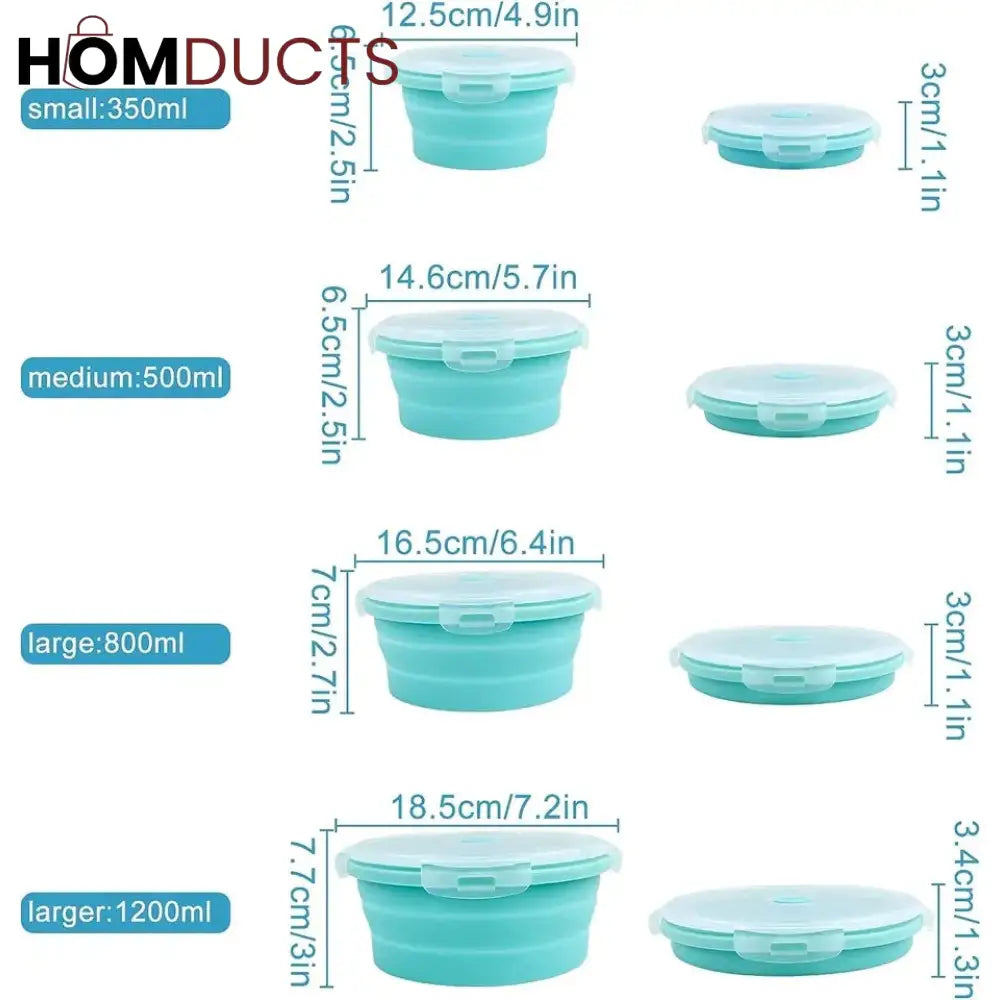 Silicone Collapsible Bowl Set (4Pcs)