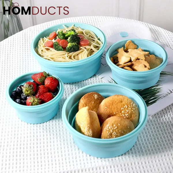 Silicone Collapsible Bowl Set (4Pcs)