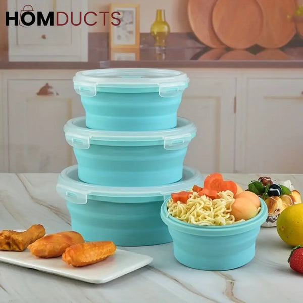 Silicone Collapsible Bowl Set (4Pcs)