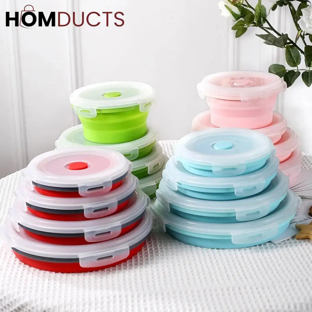 Silicone Collapsible Bowl Set (4Pcs)