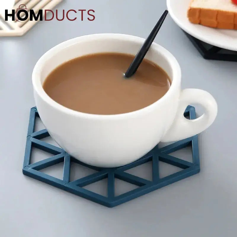 Silicone Heat Resistant Nonslip Coaster Set (4Pcs Set)