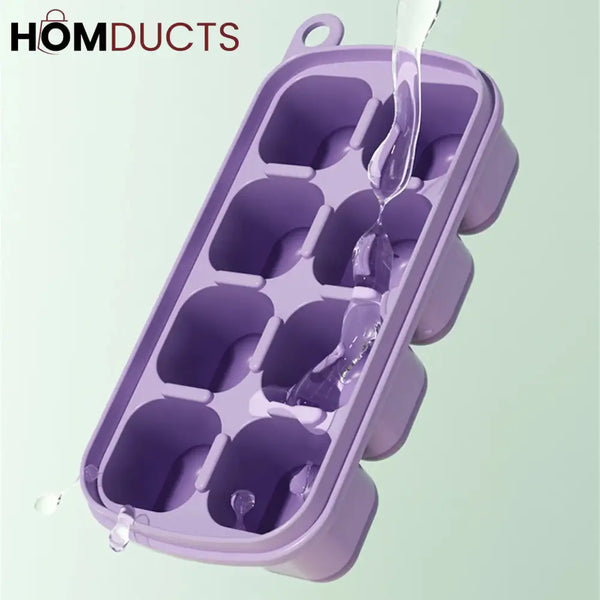 Silicone Ice Cube Mold With Lid