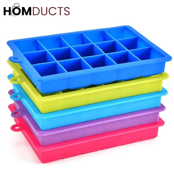 Silicone Ice Cube Tray With Lid