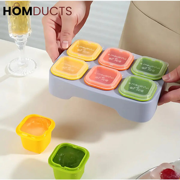 Silicone Ice Mold With Tray