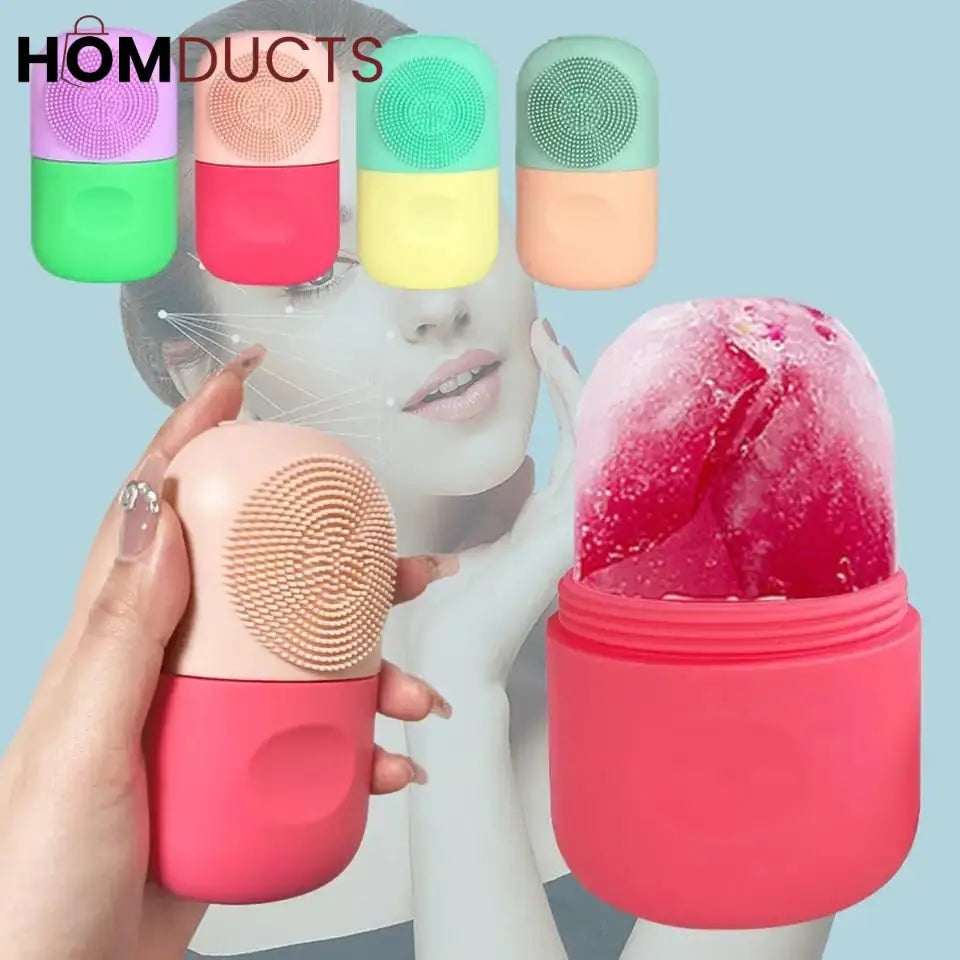 Silicone Ice Roller With Face Massager