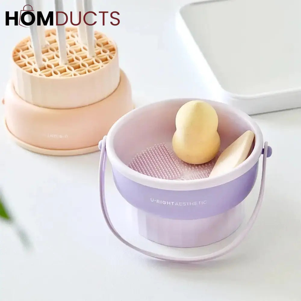 Silicone Makeup Brush Cleaner Bowl