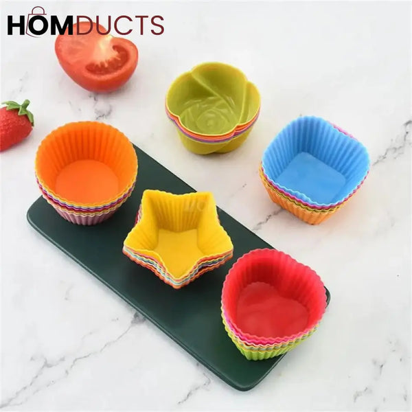 Silicone Reusable Cup Cake Mold (6Pcs Pack)