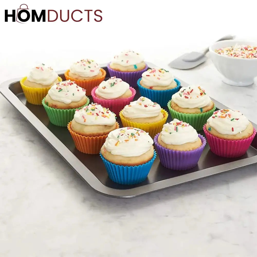 Silicone Reusable Cup Cake Mold (6Pcs Pack)