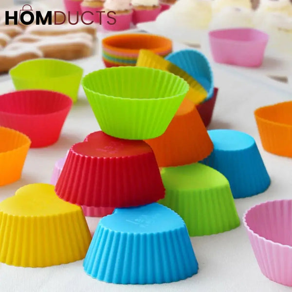 Silicone Reusable Cup Cake Mold (6Pcs Pack)