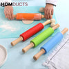 Silicone Wooden Handle Rolling Pin