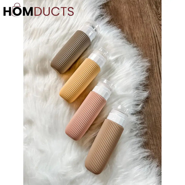 Silicone Travel Bottles Set – Refillable Leakproof Squeeze Containers for Toiletries Shampoo Lotion & Skincare