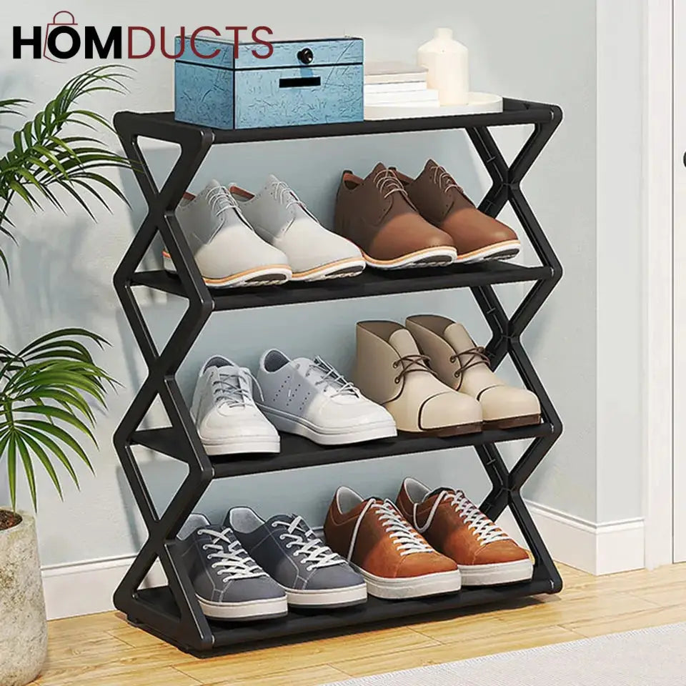 Simple Assembling Shoe Rack 4 Layer