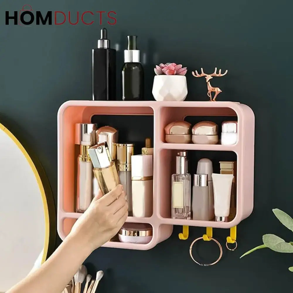 Simpls No-Drill Bathroom Shower Wall Mount Organizer - Versatile Storage Rack