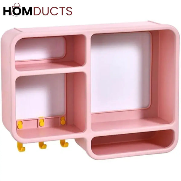 Simpls No-Drill Bathroom Shower Wall Mount Organizer - Versatile Storage Rack