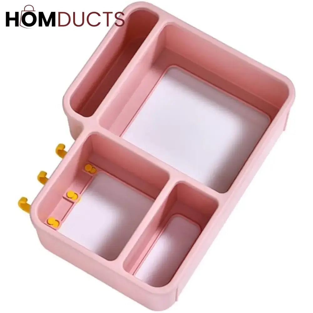 Simpls No-Drill Bathroom Shower Wall Mount Organizer - Versatile Storage Rack