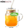 Sip in Style: Glass Tumbler with Straw & Lid - Perfect for Iced Coffee, Smoothies & More