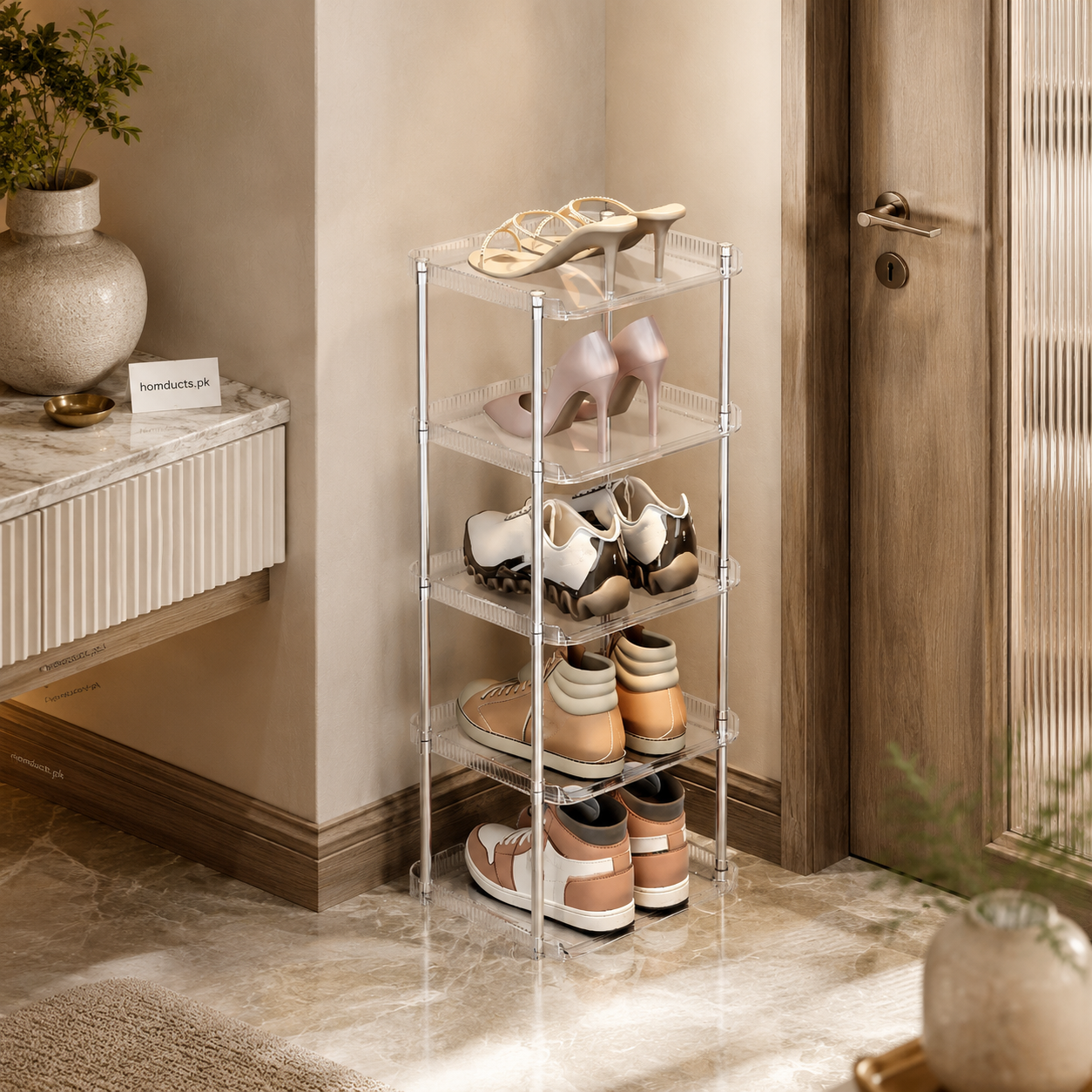 Tall six layer shoe storage rack