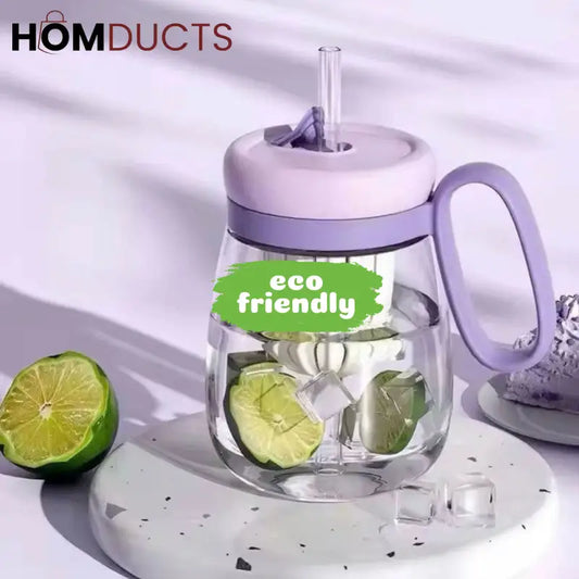 Sleek & Stylish 850ml Transparent Glass Bottle - Perfect for Milk, Juice & More!