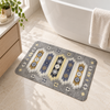 Small absorbent bathroom floor mat - Tribal Pattern design