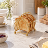 Small gold metal toast rack