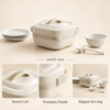 Compact Insulated Hot Pot – White features and capacity details