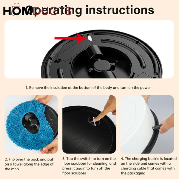 Smart Dual-Mode Floor Cleaning Robot – Wet & Dry Auto Mop with Long Battery