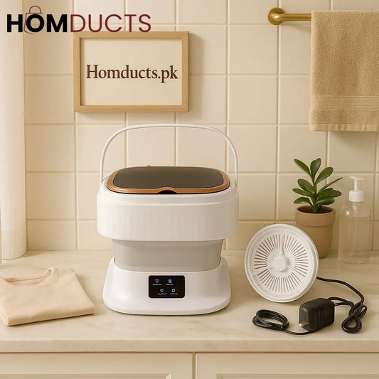 Smart Foldable Mini Washing Machine – Portable Collapsible Washer for Small Loads