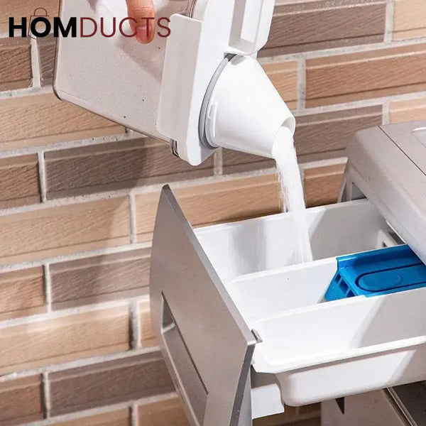 Smart Laundry Dispenser Set – Stackable Containers with Built-In Measuring Cup for Detergent & Softener