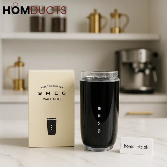 SMEG 50’s Style Wall Mug – Premium Black Travel Tumbler