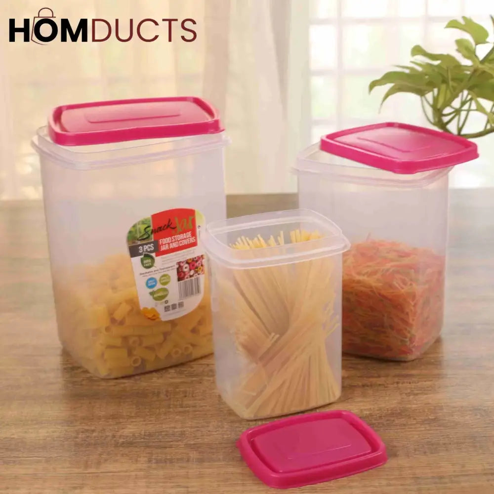 Snack Jars (3Pcs Set 1L 2L 3L)