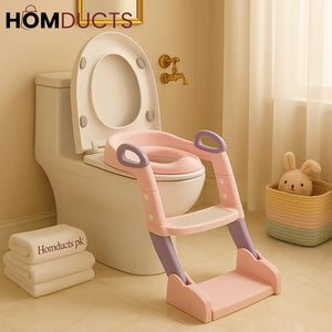 SoftStep Toddler Potty Seat with Ladder – Pink & Lavender