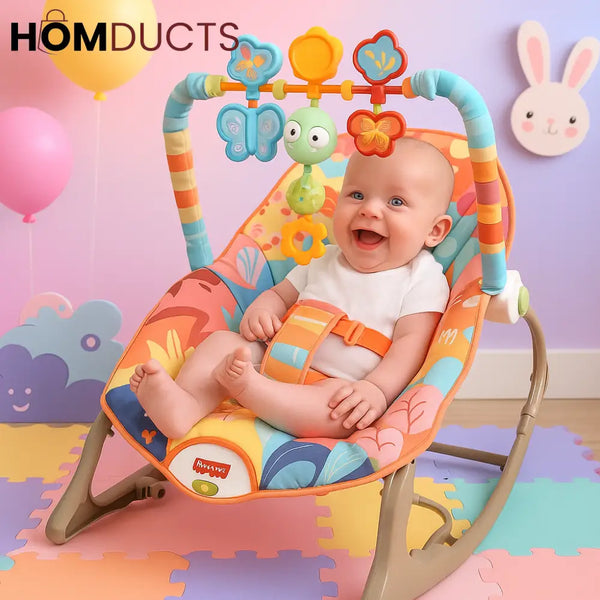 Soothing Snuggle Baby Rocker – Colorful Pastel Comfort Seat