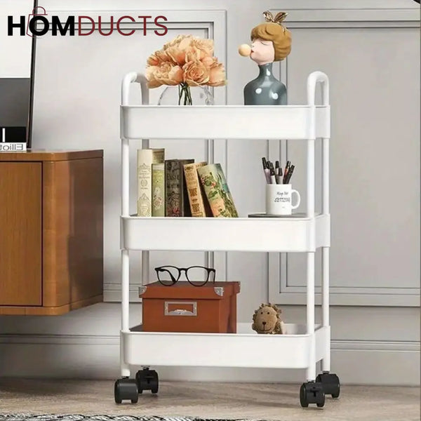 Space Saving 3 Tier Trolly Shelves & Stands