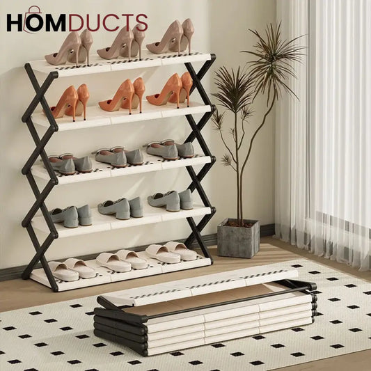 Space Saving Foldable Shoe Rack 3 Steps