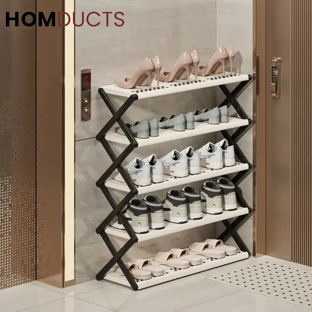 Space Saving Foldable Shoe Rack