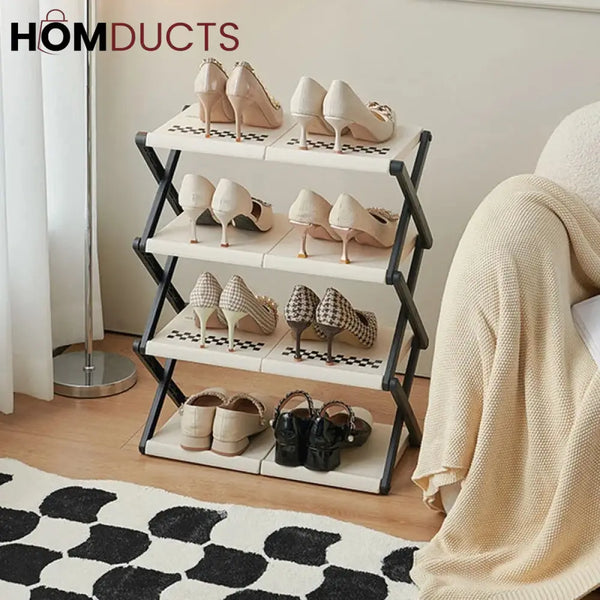 Space Saving Foldable Shoe Rack 2 Steps